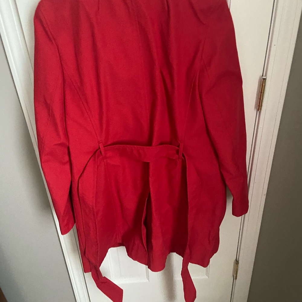 Talbots Red Trench Coat - Picture 3 of 3